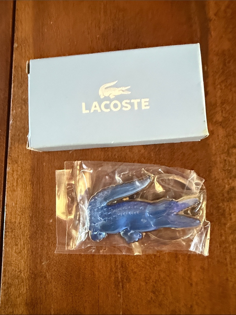 Lacoste Blue Crocodile keychain